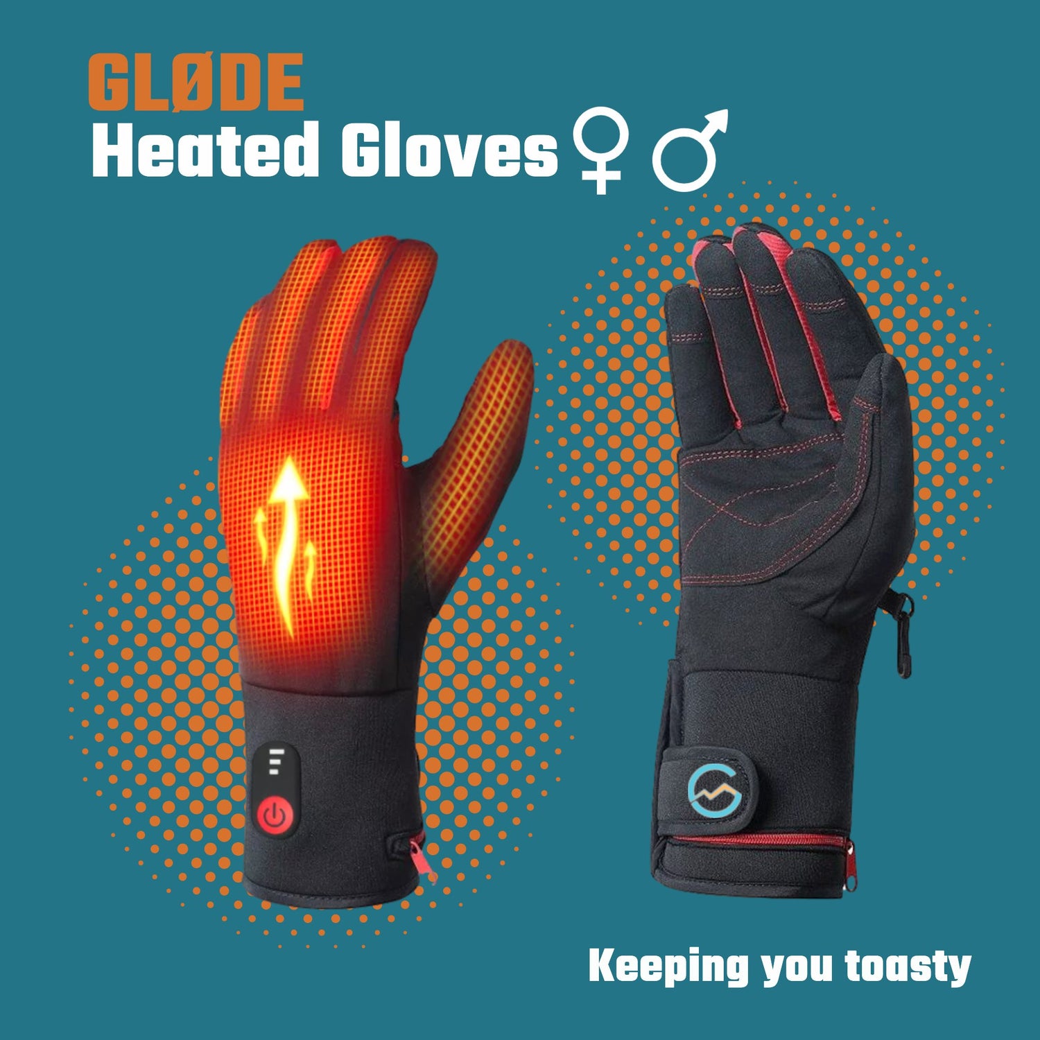 Elektrisch verwarmde handschoenen Gløde