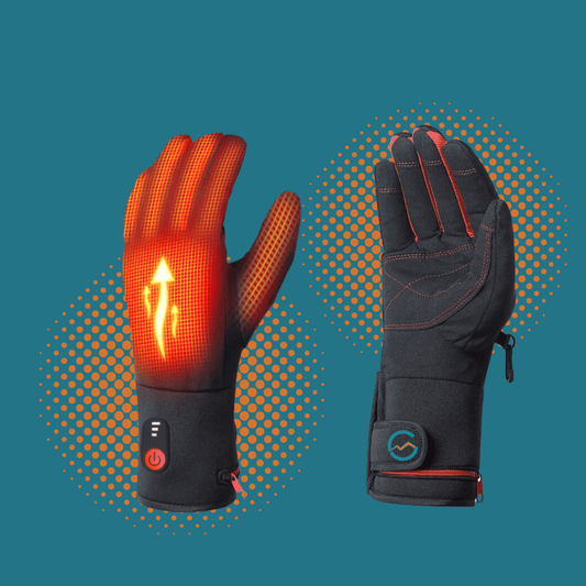 Gløde elektriska uppvärmda handskar röd/svart